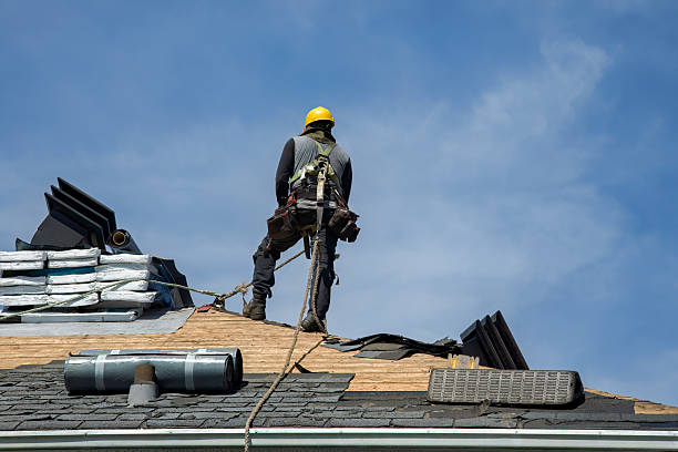 Professional Roofing technician working in Rutherford, NJ